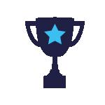 Navy trophy with star in the middle